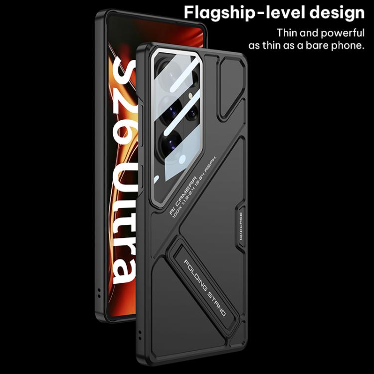 Custodia per telefono pieghevole ultra sottile in stile meccanico GKK, penna non inclusa., For Samsung Galaxy S26 Ultra 5G