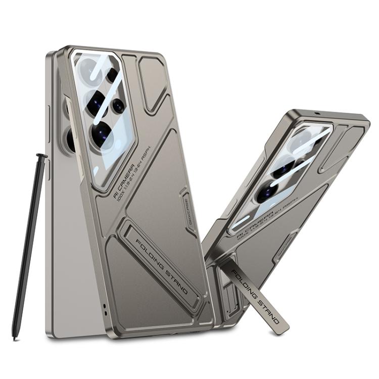 Custodia per telefono pieghevole ultra sottile in stile meccanico GKK, penna non inclusa., For Samsung Galaxy S26 Ultra 5G