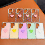 Custodia per telefono IMD Love Heart con strass flash su entrambi i lati, For Samsung Galaxy S26+ 5G, For Samsung Galaxy S26 Ultra 5G