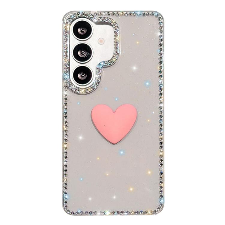 Custodia per telefono IMD Love Heart con strass flash su entrambi i lati, For Samsung Galaxy A16 5G, For Samsung Galaxy A15 5G