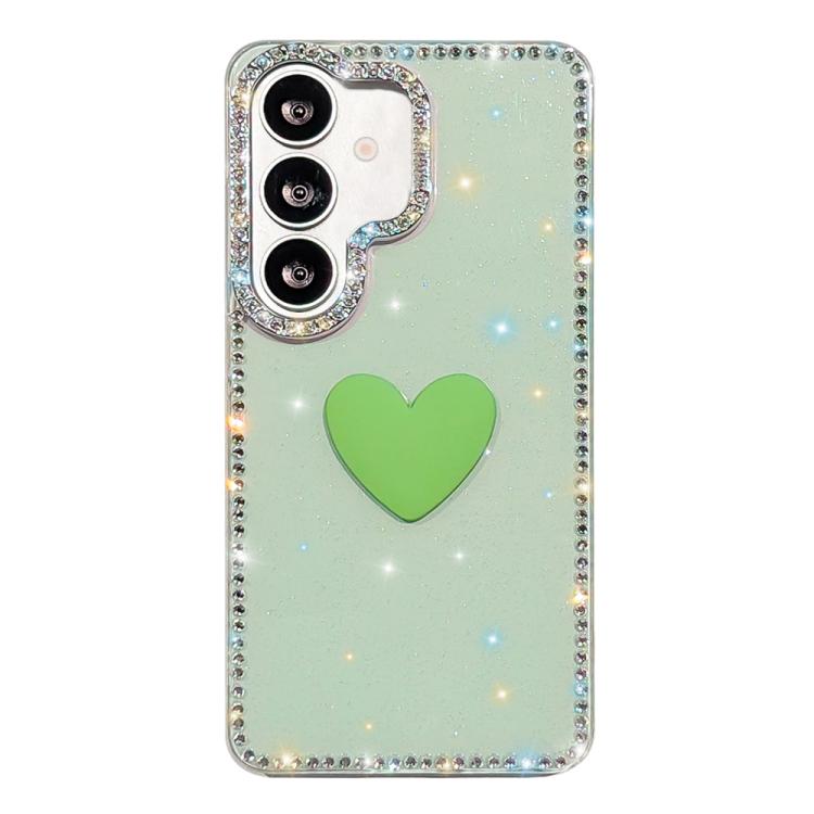 Custodia per telefono IMD Love Heart con strass flash su entrambi i lati, For Samsung Galaxy A35 5G, For Samsung Galaxy A25 5G