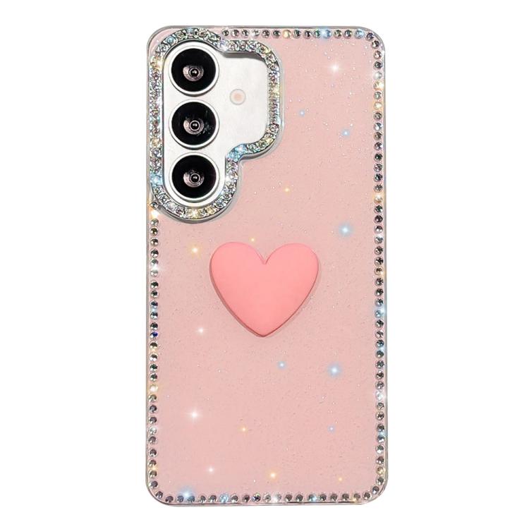 Custodia per telefono IMD Love Heart con strass flash su entrambi i lati, For Samsung Galaxy A57 5G, For Samsung Galaxy A37 5G