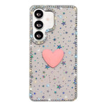 Custodia per telefono IMD Love Heart con strass flash su entrambi i lati, For Samsung Galaxy A57 5G, For Samsung Galaxy A37 5G