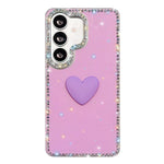 Custodia per telefono IMD Love Heart con strass flash su entrambi i lati, For Samsung Galaxy A57 5G, For Samsung Galaxy A37 5G