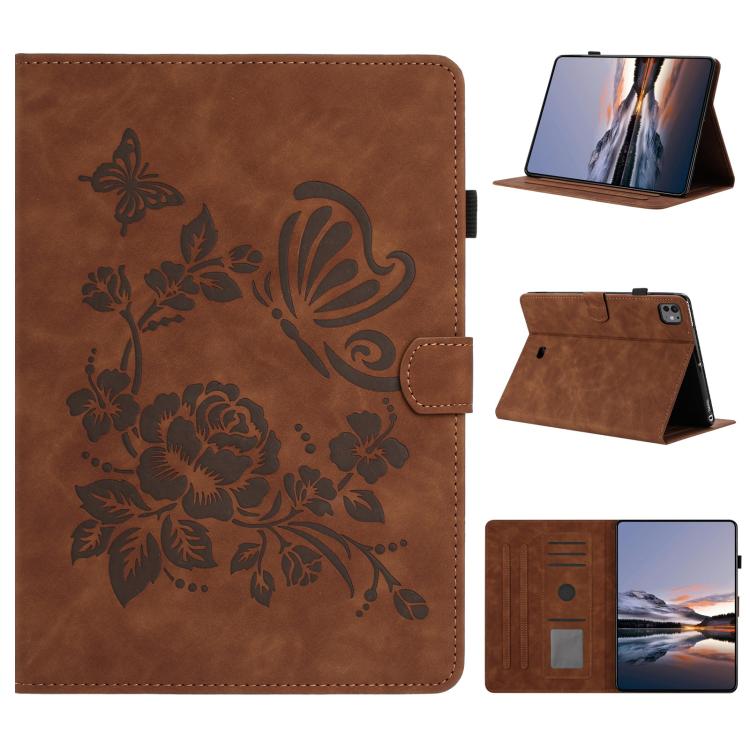 Custodia tablet in pelle con stampa rilievo Farfalla