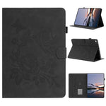 Custodia per tablet in pelle con stampa a rilievo "Farfalla ama i fiori", For iPad Air 11 2026 / 2025 / 2024, For iPad 2025 / 2022, For iPad mini 2024 / mini 6, For iPad 10.2 2021 / 10.5 2019