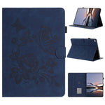 Custodia per tablet in pelle con stampa a rilievo "Farfalla ama i fiori", For iPad Air 11 2026 / 2025 / 2024, For iPad 2025 / 2022, For iPad mini 2024 / mini 6, For iPad 10.2 2021 / 10.5 2019
