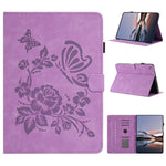 Custodia per tablet in pelle con stampa a rilievo "Farfalla ama i fiori", For iPad mini 5 / 4 / 3 / 2 / 1, For iPad 9.7 2018 / 2017