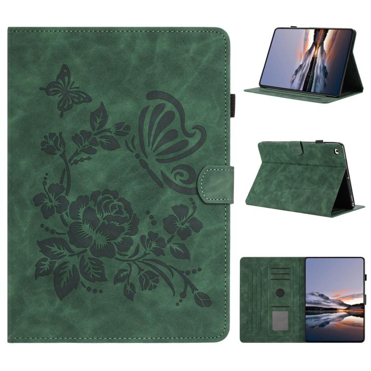 Custodia per tablet in pelle con stampa a rilievo "Farfalla ama i fiori", For iPad mini 5 / 4 / 3 / 2 / 1, For iPad 9.7 2018 / 2017