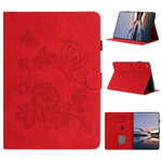 Custodia per tablet in pelle con stampa a rilievo "Farfalla ama i fiori", For iPad mini 5 / 4 / 3 / 2 / 1, For iPad 9.7 2018 / 2017
