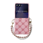Custodia per telefono con cinturino e fibbia laterale, con motivo a rosa in rilievo., For Samsung Galaxy Z Flip6 / Flip7 FE, For Samsung Galaxy Z Flip7 5G, For Samsung Galaxy Z Flip5