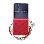 Custodia per telefono con cinturino e fibbia laterale, con motivo a rosa in rilievo., For Samsung Galaxy Z Flip6 / Flip7 FE, For Samsung Galaxy Z Flip7 5G, For Samsung Galaxy Z Flip5