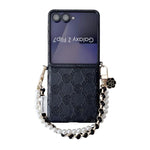 Custodia per telefono con cinturino e fibbia laterale, con motivo a rosa in rilievo., For Samsung Galaxy Z Flip6 / Flip7 FE, For Samsung Galaxy Z Flip7 5G, For Samsung Galaxy Z Flip5