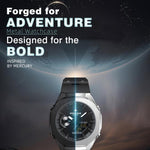 Orologio elettronico luminoso NORTH EDGE Mercury Outdoor Sports in lega di zinco, impermeabile fino a 5 ATM.