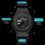 Orologio elettronico luminoso NORTH EDGE Mercury Outdoor Sports in lega di zinco, impermeabile fino a 5 ATM.