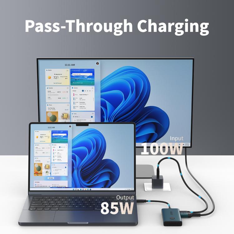 Adattatore USB-C a DisplayPort 4K 60Hz con ricarica PD 100W