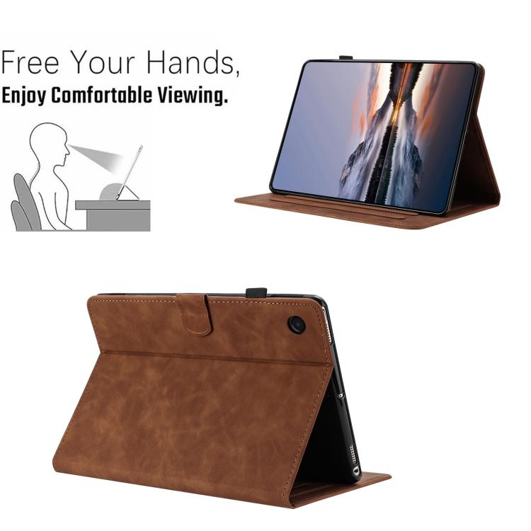Custodia per tablet in pelle con stampa a rilievo "Farfalla ama i fiori", For Samsung Galaxy Tab A11+ / A9+, For Samsung Galaxy Tab S9 / S9 FE, For Samsung Galaxy Tab S11, For Samsung Galaxy Tab S10 FE+
