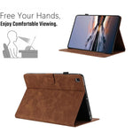 Custodia per tablet in pelle con stampa a rilievo "Farfalla ama i fiori", For Samsung Galaxy Tab S6 Lite P610, For Samsung Galaxy Tab S8 / S7, For Samsung Galaxy Tab A8 2021 X200, For Samsung Galaxy Tab A7 2020 T500