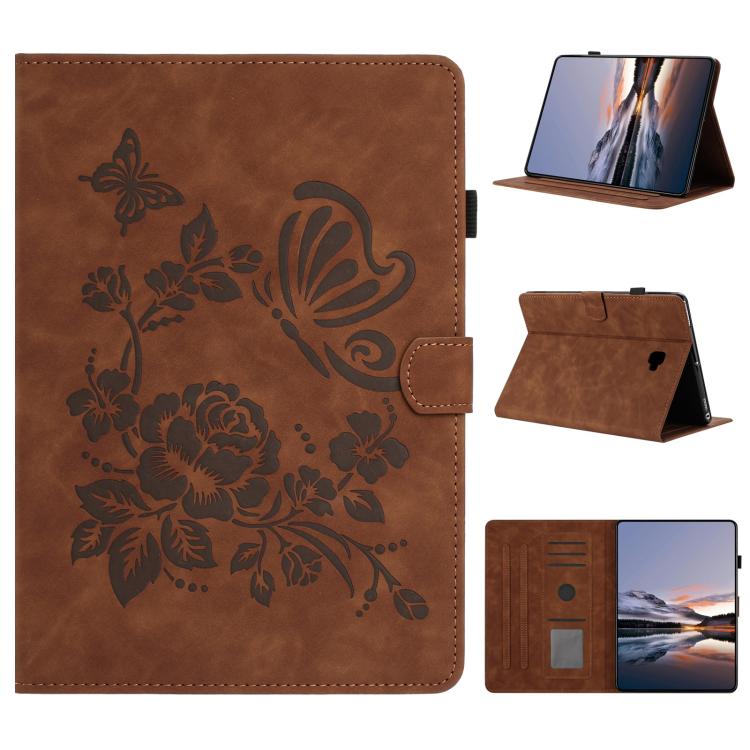 Custodia per tablet in pelle con stampa a rilievo "Farfalla ama i fiori", For Samsung Galaxy Tab S5e 10.5 T720, For Samsung Galaxy Tab A 10.5 T590, For Samsung Galaxy Tab A 10.1 2016, For Samsung Galaxy Tab A 8.0 T350