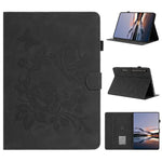 Custodia per tablet in pelle con stampa a rilievo "Farfalla ama i fiori", For Samsung Galaxy Tab S6 Lite P610, For Samsung Galaxy Tab S8 / S7, For Samsung Galaxy Tab A8 2021 X200, For Samsung Galaxy Tab A7 2020 T500