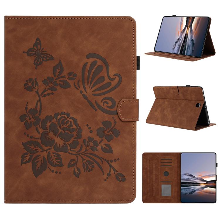 Custodia per tablet in pelle con stampa a rilievo "Farfalla ama i fiori", For Samsung Galaxy Tab S5e 10.5 T720, For Samsung Galaxy Tab A 10.5 T590, For Samsung Galaxy Tab A 10.1 2016, For Samsung Galaxy Tab A 8.0 T350
