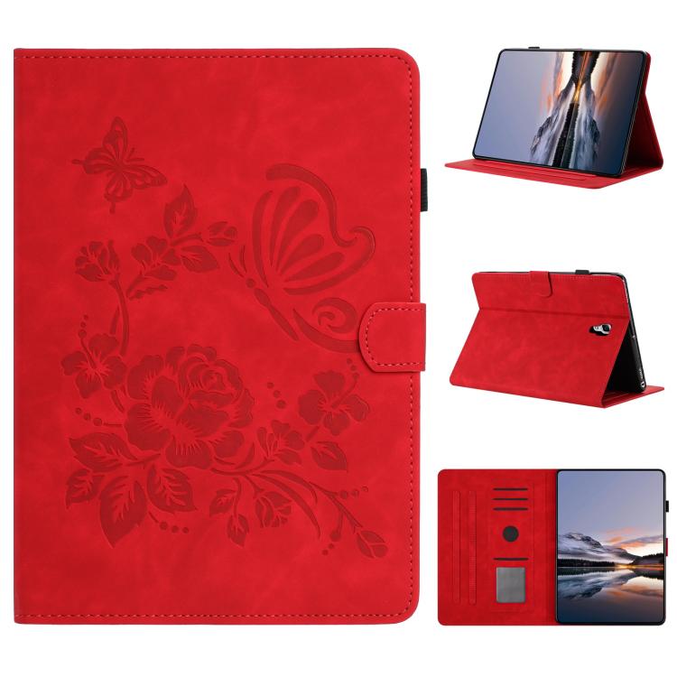 Custodia per tablet in pelle con stampa a rilievo "Farfalla ama i fiori", For Samsung Galaxy Tab S5e 10.5 T720, For Samsung Galaxy Tab A 10.5 T590, For Samsung Galaxy Tab A 10.1 2016, For Samsung Galaxy Tab A 8.0 T350