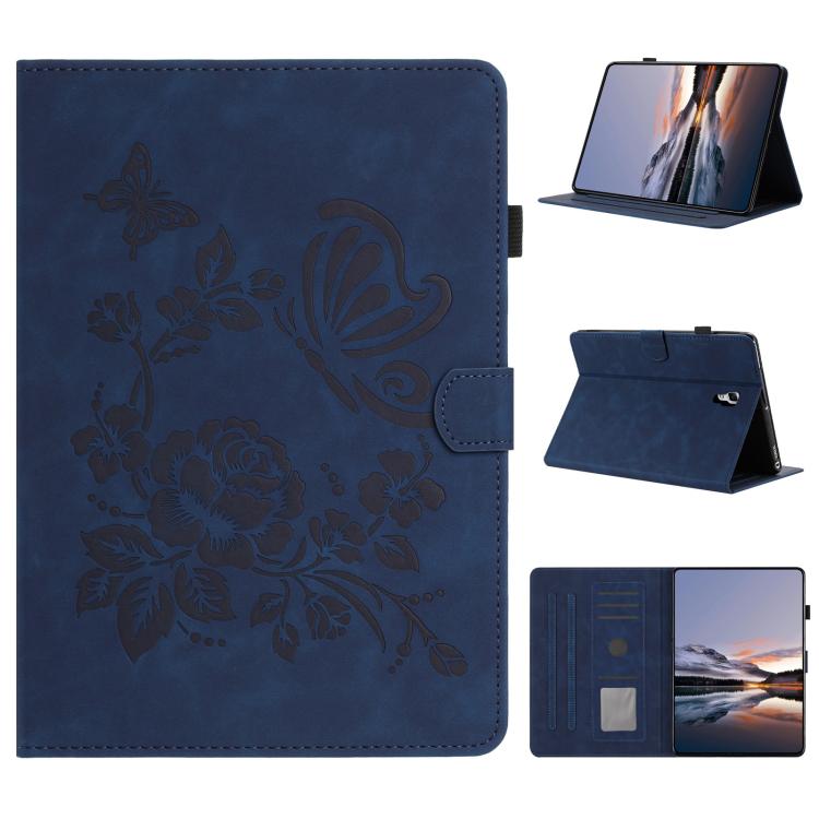 Custodia per tablet in pelle con stampa a rilievo "Farfalla ama i fiori", For Samsung Galaxy Tab S5e 10.5 T720, For Samsung Galaxy Tab A 10.5 T590, For Samsung Galaxy Tab A 10.1 2016, For Samsung Galaxy Tab A 8.0 T350
