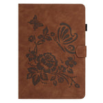Custodia per tablet in pelle con stampa a rilievo "Farfalla ama i fiori"., For Samsung Galaxy Tab A11 / A9, For Samsung Galaxy Tab A7 Lite T220, For Samsung Galaxy Tab A 10.1 2019