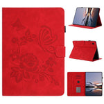 Custodia per tablet in pelle con stampa a rilievo "Farfalla ama i fiori"., For Samsung Galaxy Tab A11 / A9, For Samsung Galaxy Tab A7 Lite T220, For Samsung Galaxy Tab A 10.1 2019
