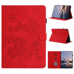 Custodia per tablet in pelle con stampa a rilievo "Farfalla ama i fiori"., For Samsung Galaxy Tab A11 / A9, For Samsung Galaxy Tab A7 Lite T220, For Samsung Galaxy Tab A 10.1 2019