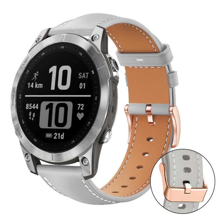 Cinturino per orologio xDfind in pelle vegana a grana fine con fibbia color oro rosa Black Shark, colore nero., For Garmin Fenix 8/7/6/5 22mm, For Garmin Fenix 8/7S/6S/5S 20mm, For Garmin Forerunner 45 / 45S / Swim 2                                    ...