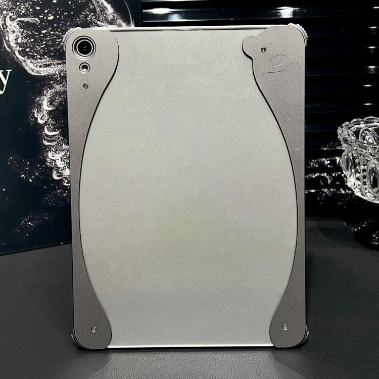 Custodia ibrida per tablet in acrilico trasparente smaltato bianco e metallo., For iPad Air 13 2026 / 2025 / 2024, For iPad Air 11 2026 / 2025 / 2024, For iPad Pro 13 2025 / 2024, For iPad Pro 11 2025 / 2024, For iPad 2025 / 2022