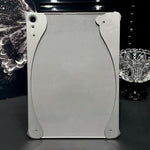 Custodia ibrida per tablet in acrilico trasparente smaltato bianco e metallo., For iPad Air 13 2026 / 2025 / 2024, For iPad Air 11 2026 / 2025 / 2024, For iPad Pro 13 2025 / 2024, For iPad Pro 11 2025 / 2024, For iPad 2025 / 2022