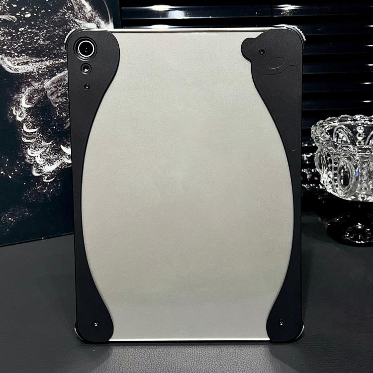 Custodia ibrida per tablet in acrilico trasparente smaltato bianco e metallo., For iPad Air 13 2026 / 2025 / 2024, For iPad Air 11 2026 / 2025 / 2024, For iPad Pro 13 2025 / 2024, For iPad Pro 11 2025 / 2024, For iPad 2025 / 2022