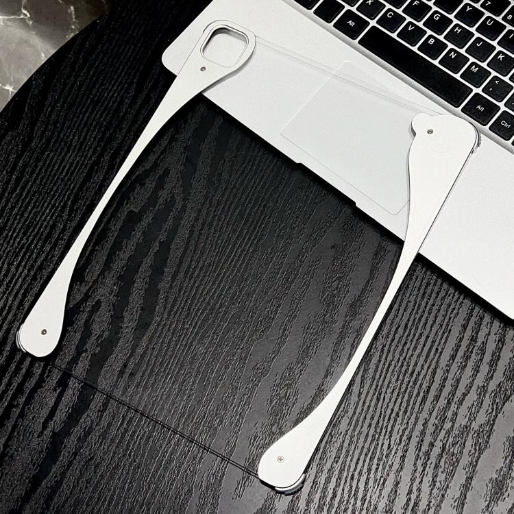 Custodia ibrida per tablet in acrilico trasparente smaltato bianco e metallo., For iPad Air 13 2026 / 2025 / 2024, For iPad Air 11 2026 / 2025 / 2024, For iPad Pro 13 2025 / 2024, For iPad Pro 11 2025 / 2024, For iPad 2025 / 2022