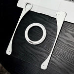 Custodia ibrida per tablet in acrilico trasparente smaltato bianco e metallo con supporto, For iPad Air 13 2026 / 2025 / 2024, For iPad Air 11 2026 / 2025 / 2024, For iPad Pro 13 2025 / 2024, For iPad Pro 11 2025 / 2024, For iPad 2025 / 2022