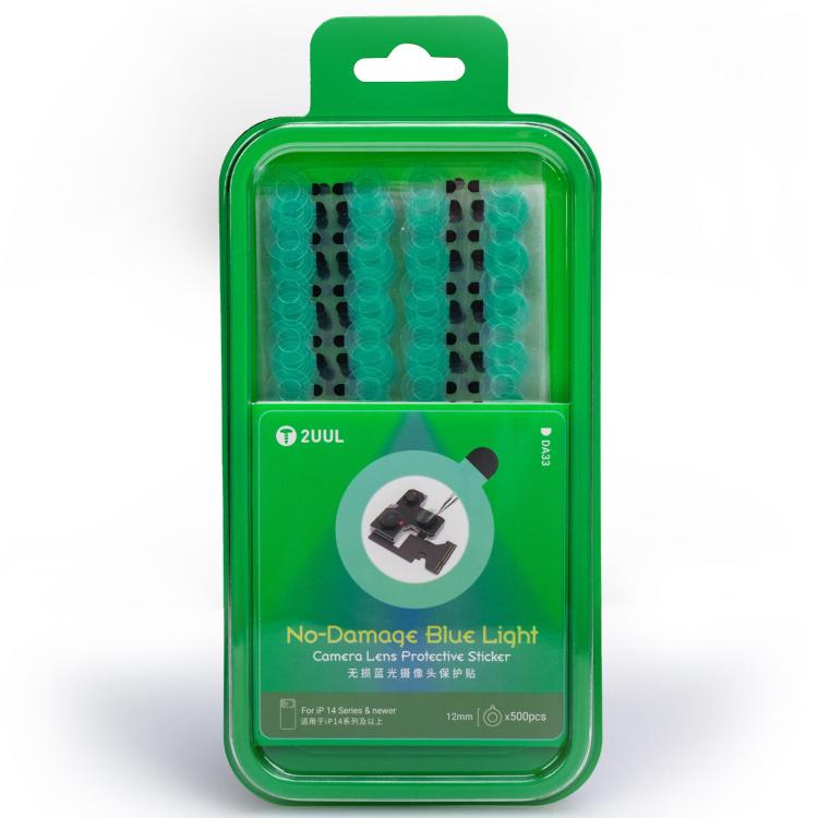 2UUL DA33 500 pezzi/scatola Pellicola protettiva per obiettivo fotocamera anti-luce blu senza danni
