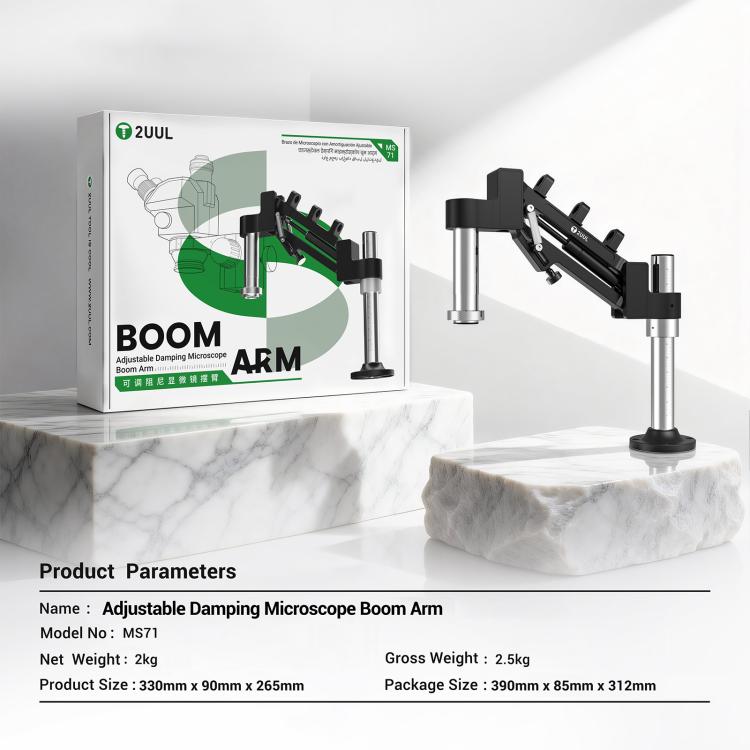 2UUL MS71 Braccio di supporto per microscopio con smorzamento regolabile