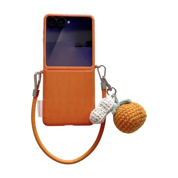 Custodia per telefono con fibbia laterale a motivo coccodrillo e cinturino fai-da-te in cachi, For Samsung Galaxy Z Flip6 5G / Flip7 FE, For Samsung Galaxy Z Flip7 5G, For Samsung Galaxy Z Flip5 5G