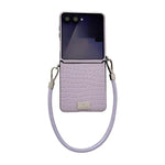 Custodia per telefono con targhetta in stile targhetta e motivo coccodrillo lucido, For Samsung Galaxy Z Flip6 5G / Flip7 FE, For Samsung Galaxy Z Flip7 5G