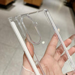 Custodia per telefono con chiusura magnetica a doppio asse, trasparente, in stile targhetta., For Samsung Galaxy Z TriFold