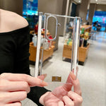 Custodia per telefono con chiusura magnetica a doppio asse, trasparente, in stile targhetta., For Samsung Galaxy Z TriFold