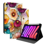Custodia per tablet intelligente in ecopelle Painted Voltage con scomparto per penna., For iPad mini 2024 / mini 6, For iPad 10.2 2021 / 2020 / 2019 / Air 2019