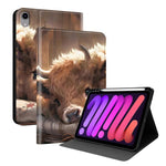 Custodia per tablet intelligente in ecopelle Painted Voltage con scomparto per penna., For iPad mini 2024 / mini 6, For iPad 10.2 2021 / 2020 / 2019 / Air 2019