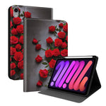 Custodia per tablet intelligente in ecopelle Painted Voltage con scomparto per penna., For iPad mini 2024 / mini 6, For iPad 10.2 2021 / 2020 / 2019 / Air 2019