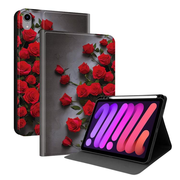 Custodia per tablet intelligente in ecopelle Painted Voltage con scomparto per penna., For iPad mini 2024 / mini 6, For iPad 10.2 2021 / 2020 / 2019 / Air 2019