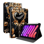 Custodia per tablet intelligente in ecopelle Painted Voltage con scomparto per penna., For iPad mini 2024 / mini 6, For iPad 10.2 2021 / 2020 / 2019 / Air 2019
