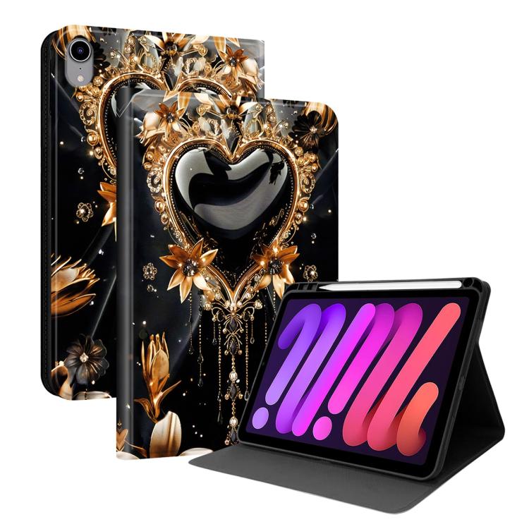 Custodia per tablet intelligente in ecopelle Painted Voltage con scomparto per penna., For iPad mini 2024 / mini 6, For iPad 10.2 2021 / 2020 / 2019 / Air 2019
