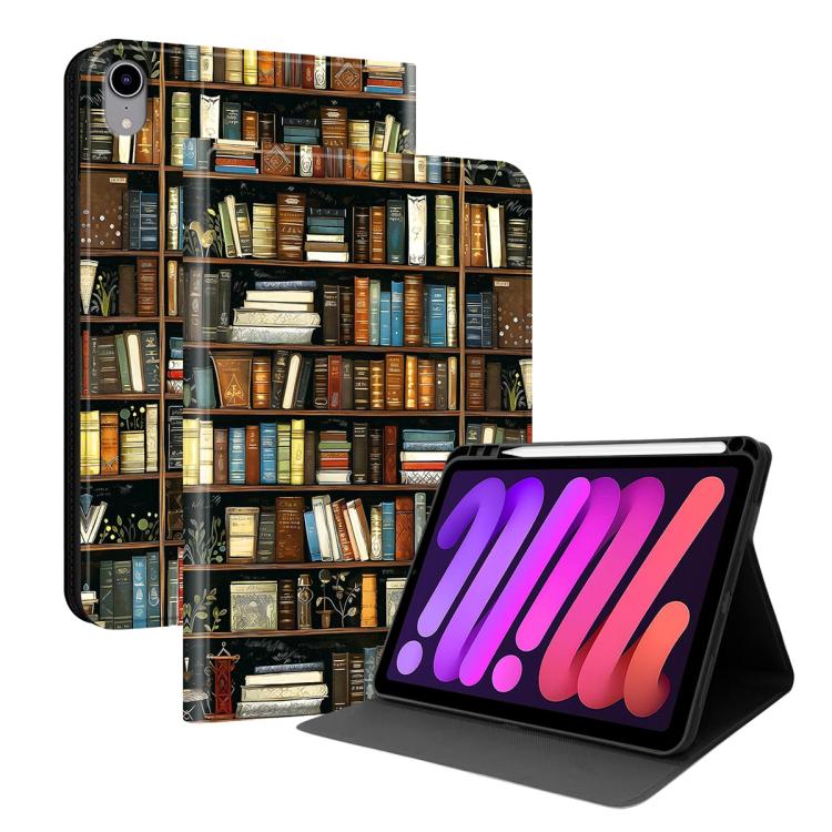 Custodia per tablet intelligente in ecopelle Painted Voltage con scomparto per penna., For iPad mini 2024 / mini 6, For iPad 10.2 2021 / 2020 / 2019 / Air 2019