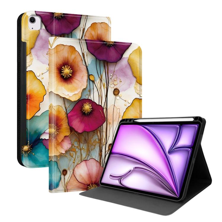 Custodia per tablet intelligente in ecopelle Painted Voltage con scomparto per penna., For iPad Air 13 2026 / 2025 / 2024 / Pro 12.9, For iPad Air 11 2026 / 2025 / 2024 / Air 2022